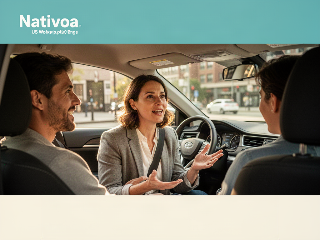 Conductor conversando con pasajero en un automóvil